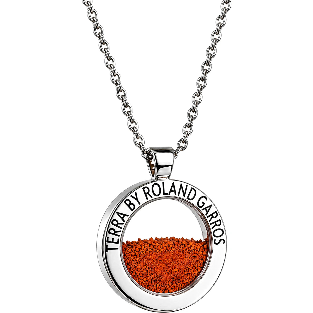 HALSKETTING EN TERRA ACCESS MEDAILLE GLANZENDE STAAL ZONDER STEEN KLEIN MODEL