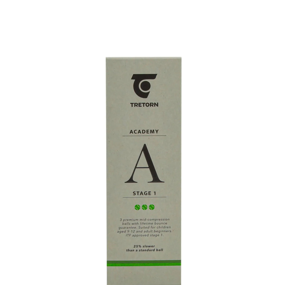 Tube van 3 Tretorn Academy Green ballen