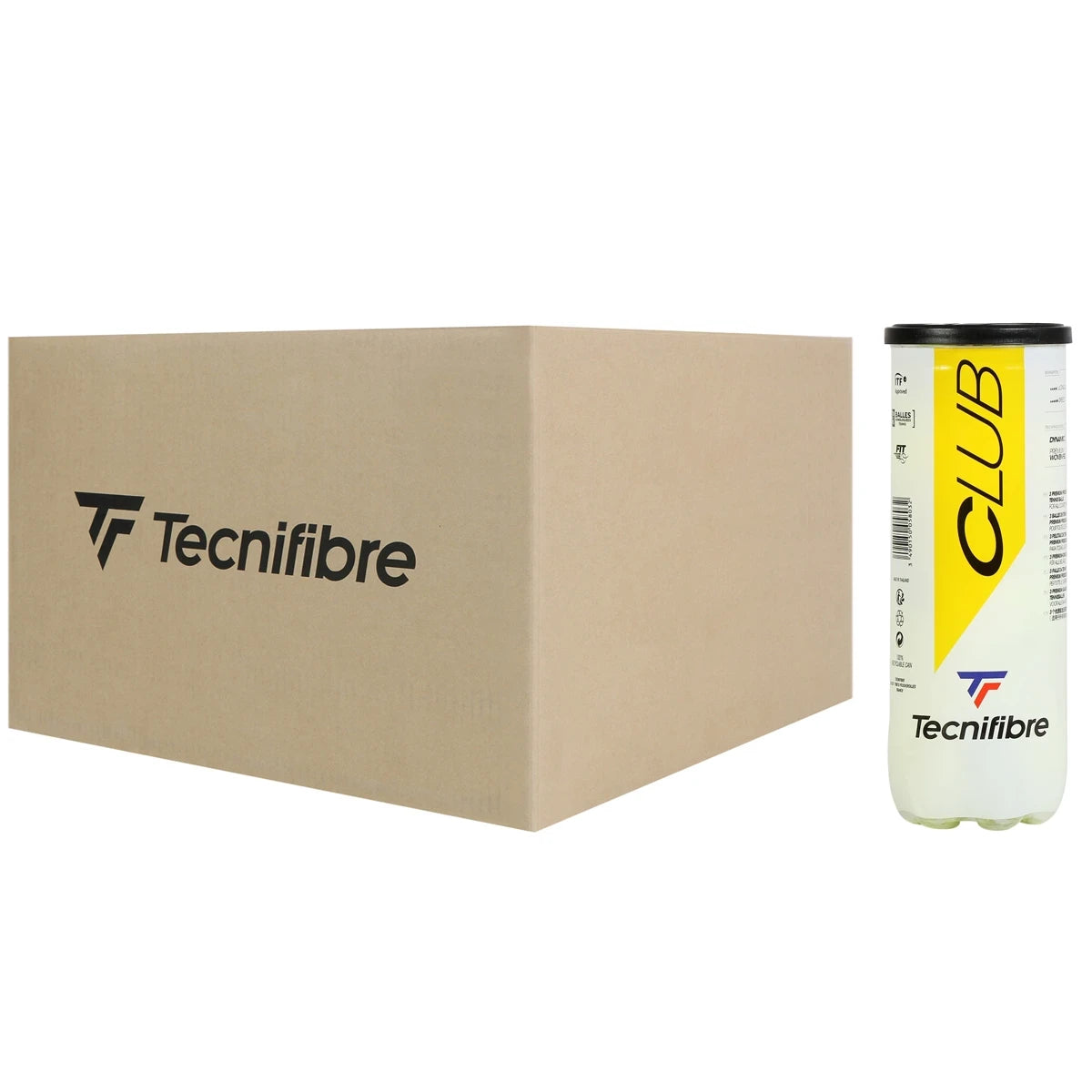 Doos van 36 Tubes met 3 Tecnifibre Club Ballen