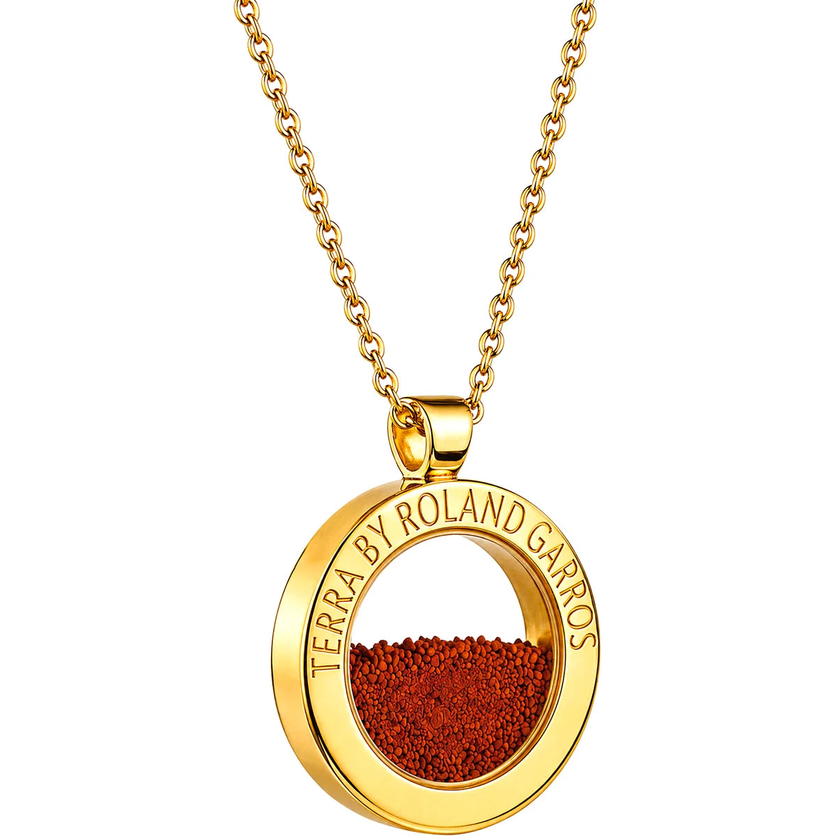 Collier en Medaille Terra Access Staal Goudkleurig Glanzend zonder Steen Klein Model