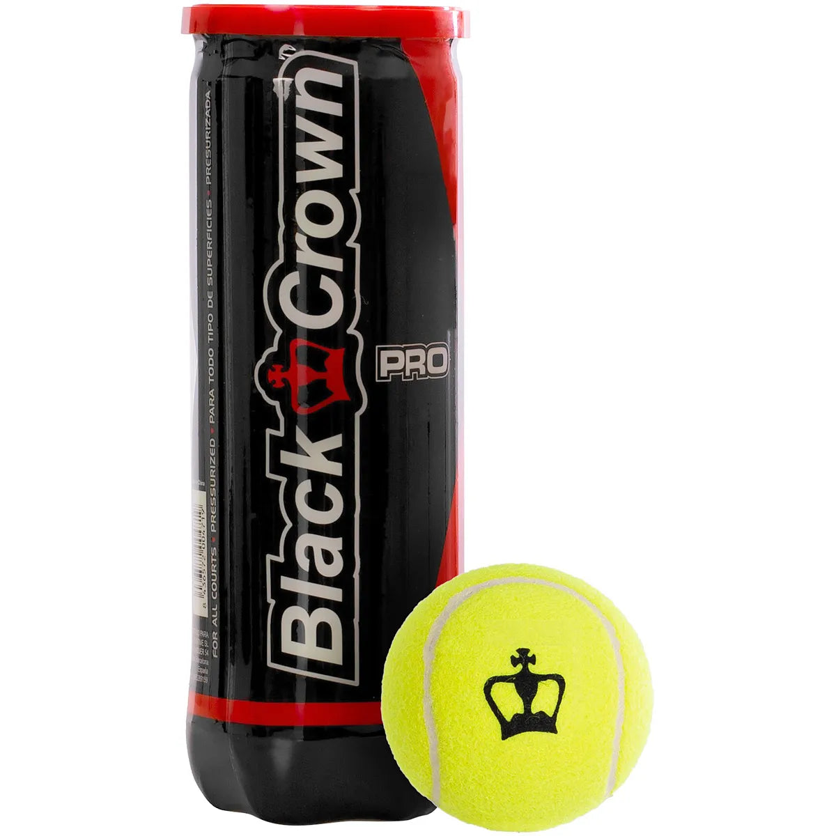 Doos met 24 Tubes Padelballen Black Crown Pro