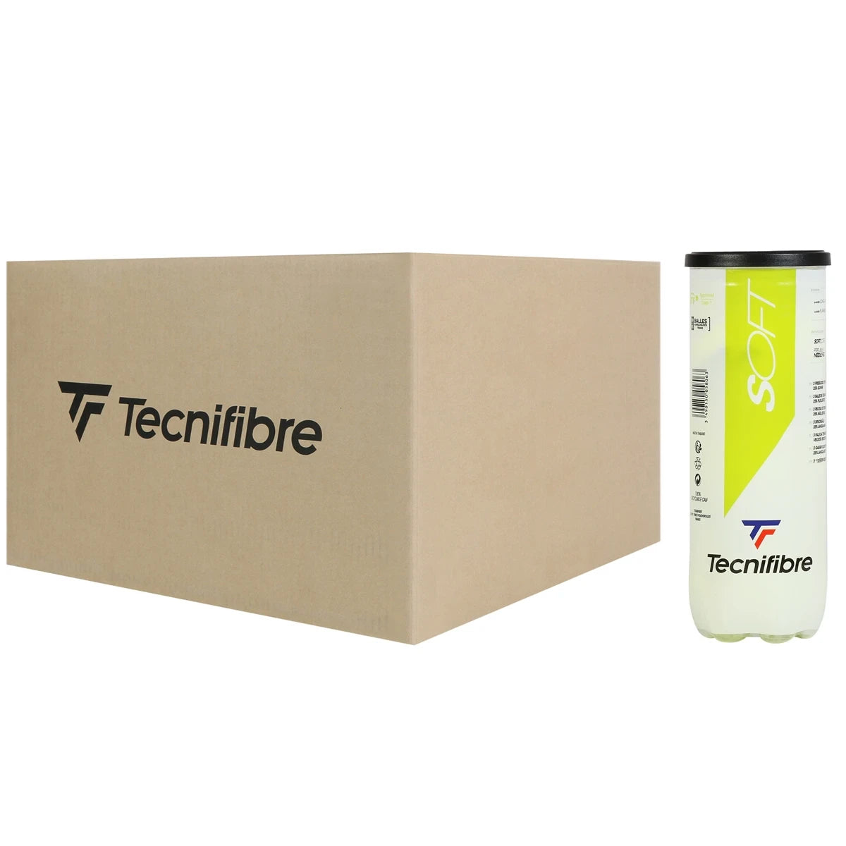 Doos 24 Tubes van 3 Tecnifibre Soft Ballen