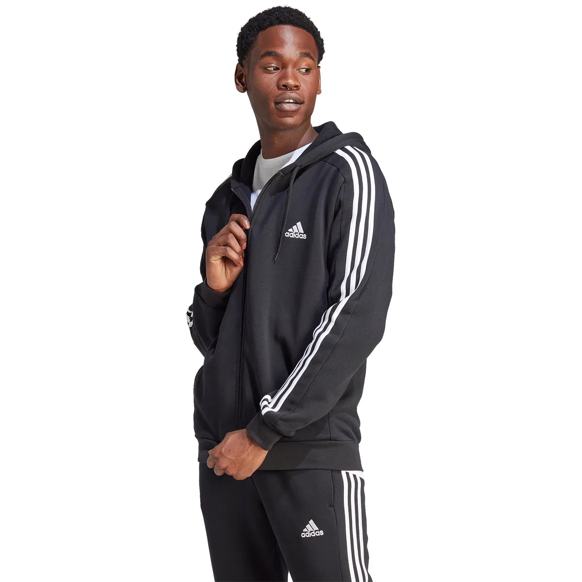 adidas 3 Strepen Jas met Rits over de Hele Lengte