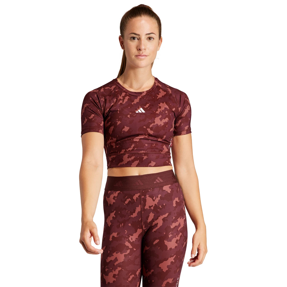 T-Shirt adidas Dames Print Crop