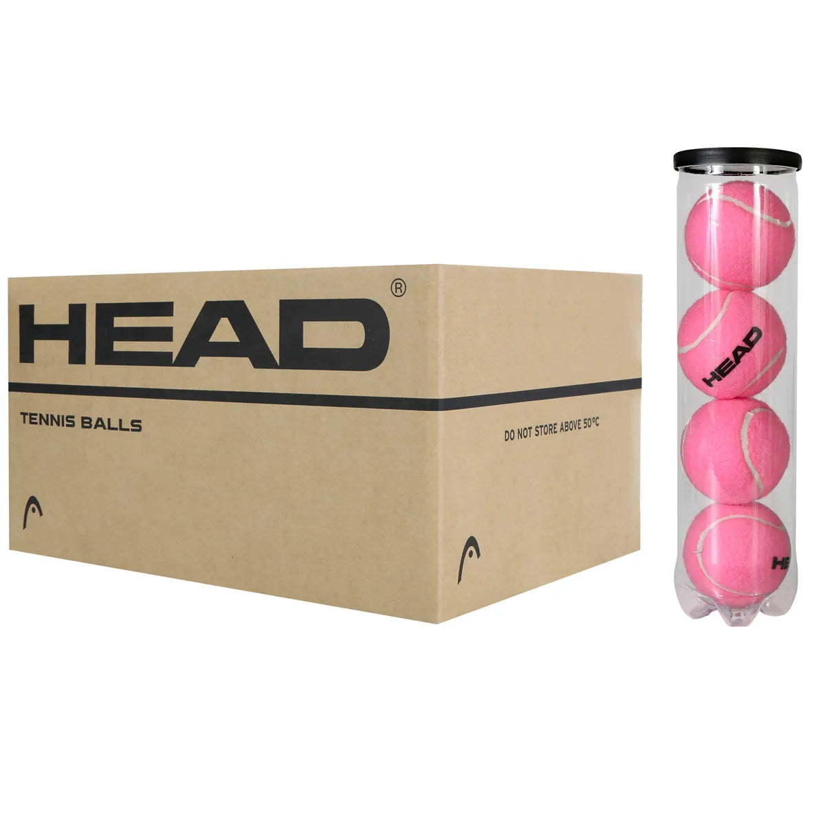 Doos van 18 Tubes met 4 Head Championship Roze Ballen