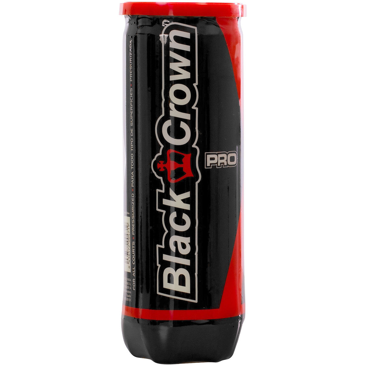 Tube met 3 Padelballen Black Crown Pro