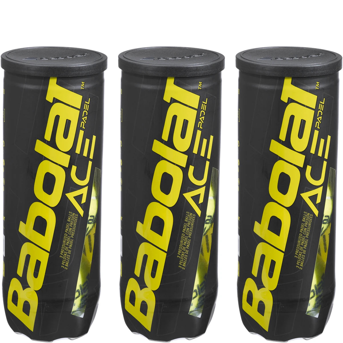 Tripack van 3 Tubings met 3 Padelballen Babolat Ace