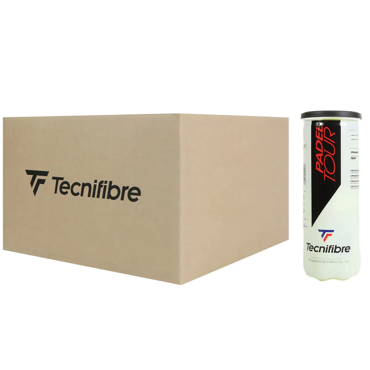 Doos van 24 Tubes met 3 Tecnifibre Tour Padelballen