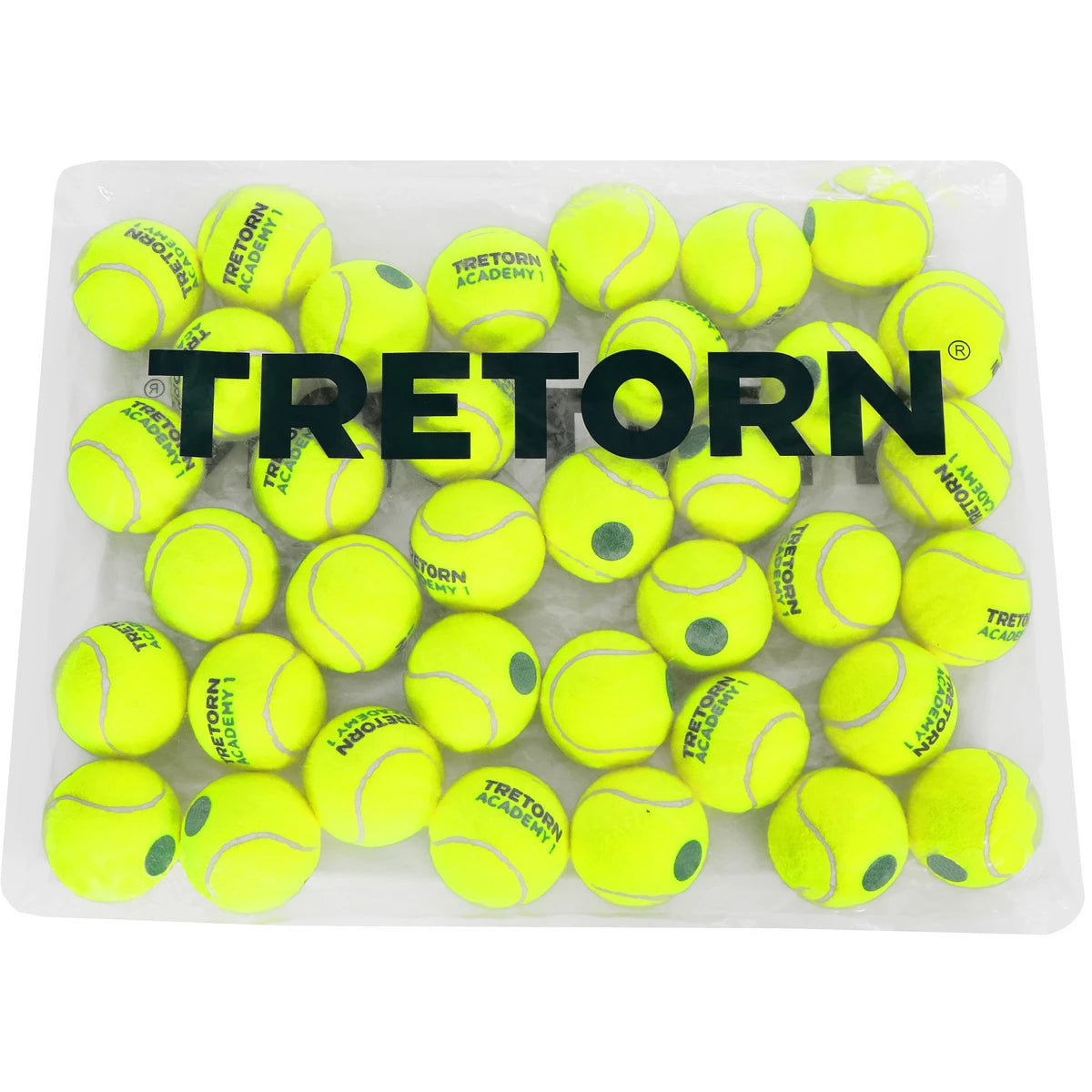 Zakje van 36 Tretorn Academy Green ballen