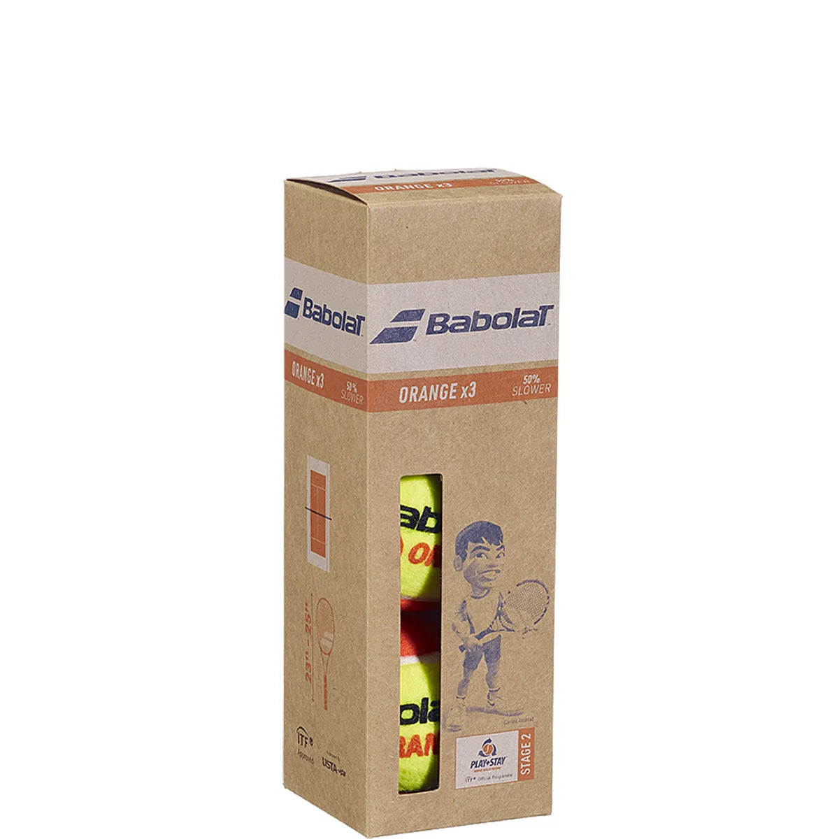 Tube van 3 Babolat Ballen Oranje