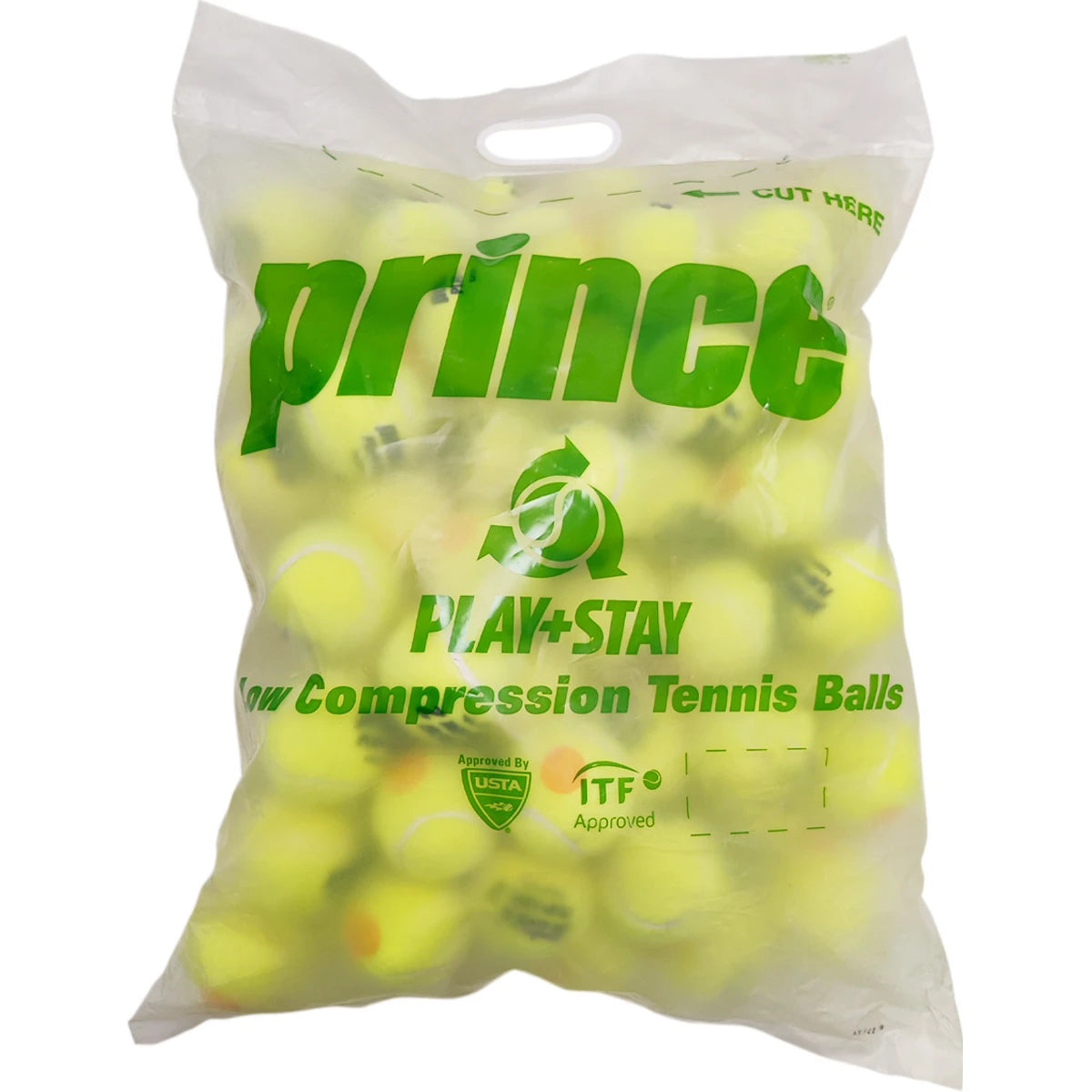 Zakje van 72 Prince Mini Tennisballen Play & Stay Stage 2