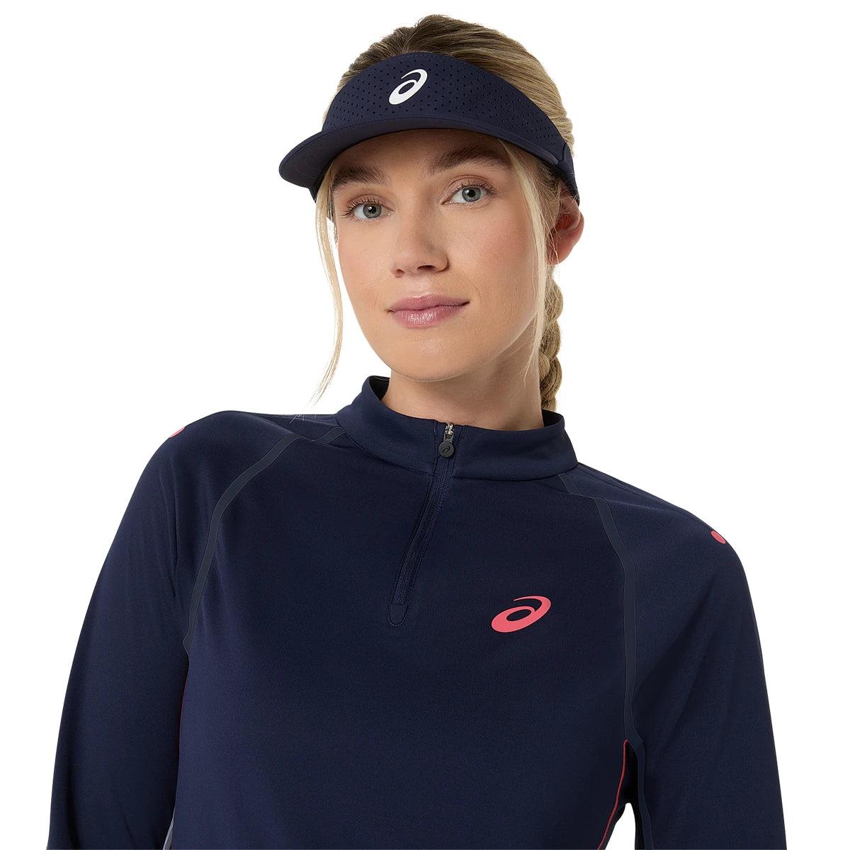 T-Shirt Asics Dames Parijs Lange Mouwen 1/2 Ritssluiting