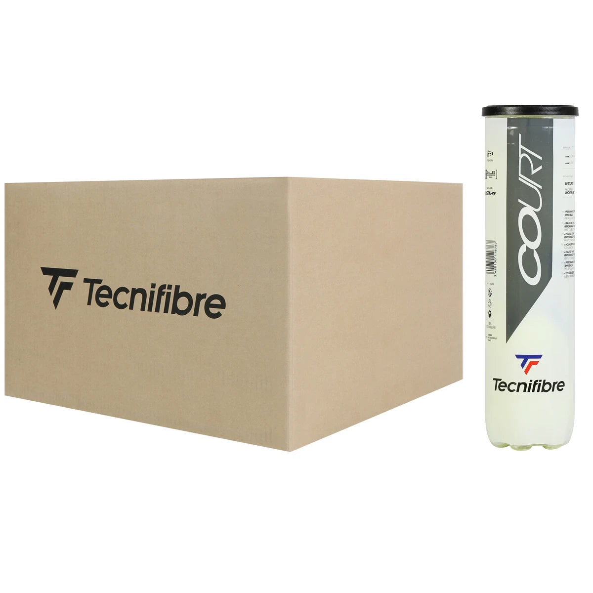 Dozen van 36 Tubes met 4 Tecnifibre Court Ballen