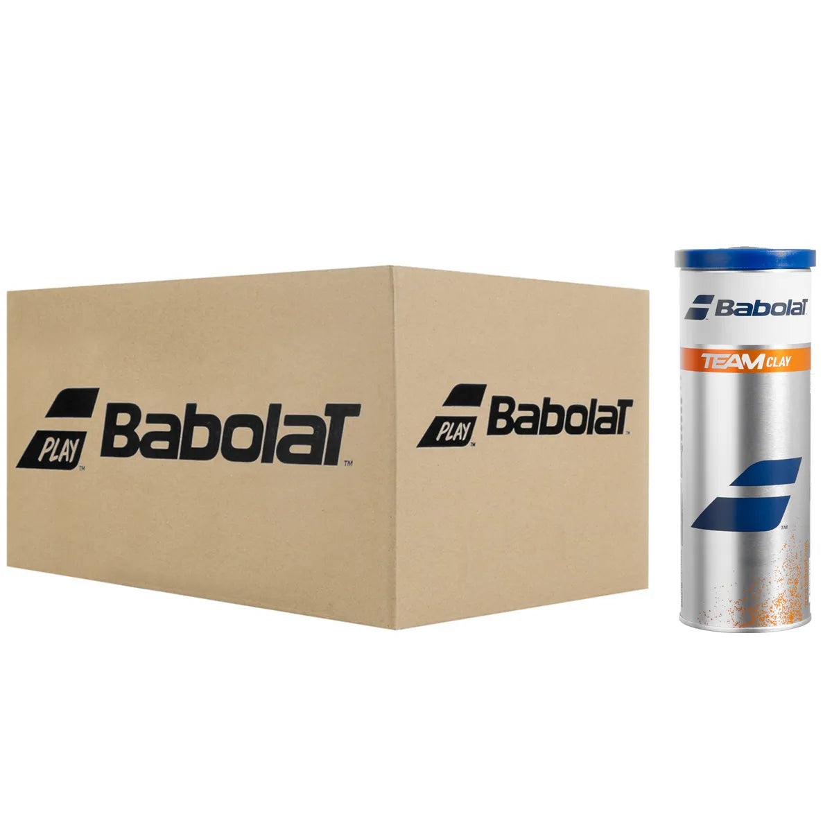 Doos van 30 Tubes met 3 Babolat Team Clay ballen