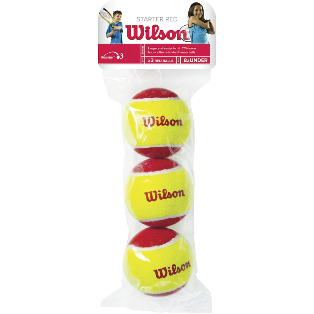Zakje van 3 Wilson Starter Rode Ballen