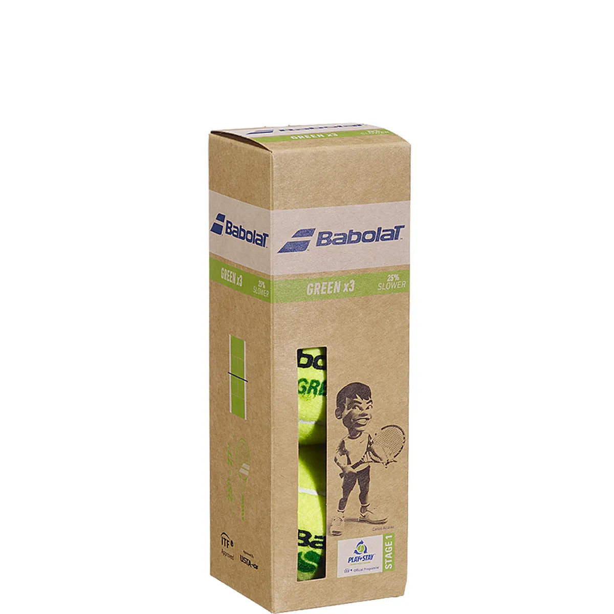 Tube met 3 Babolat Green ballen
