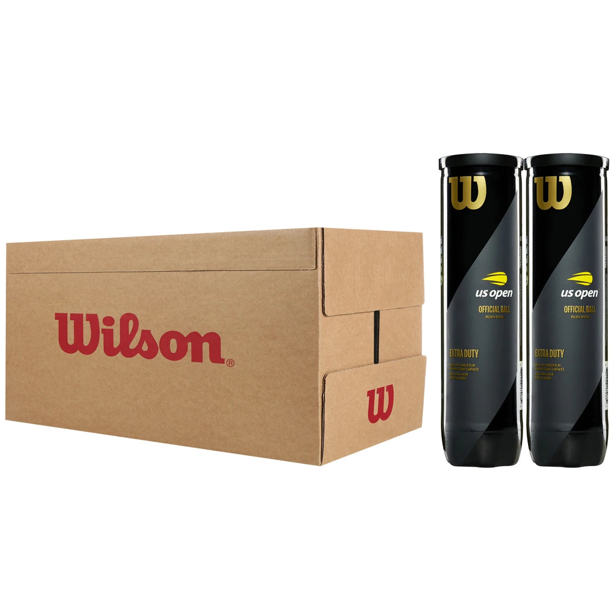 Doos met 9 bipacks van 4 Wilson Us Open ballen