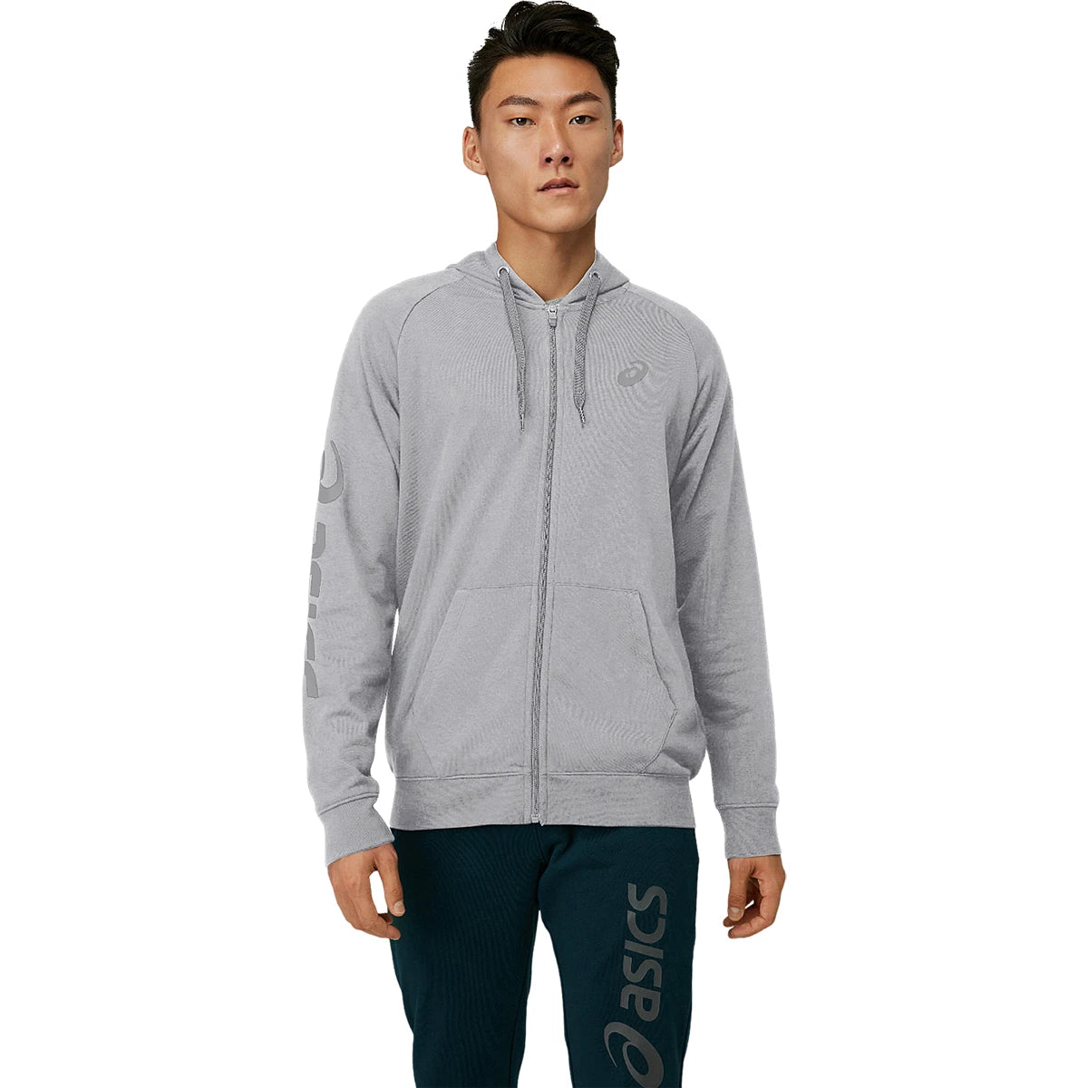 Sweater Asics Big Logo Met Capuchon Volledige Ritssluiting Training