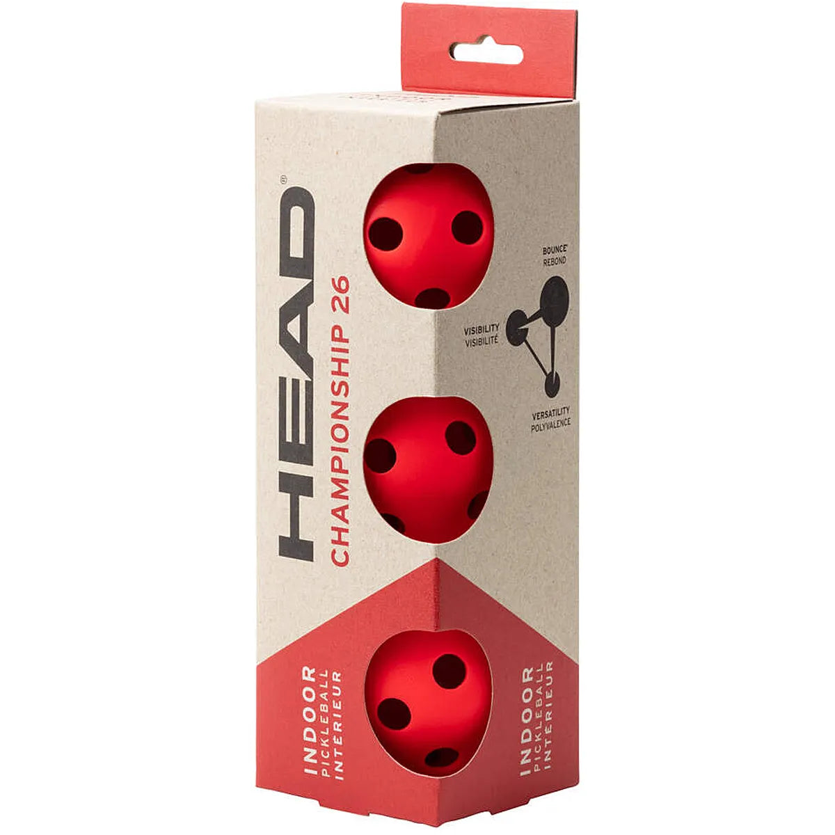 Pack van 3 Pickleballballen Head Championship 26