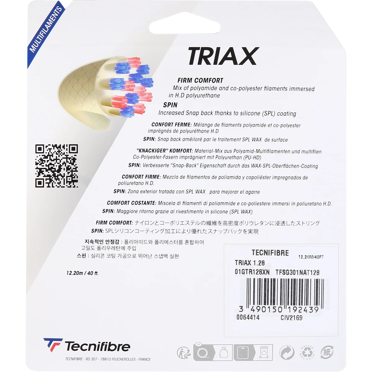 Snaar Tecnifibre Triax (12 Meter)