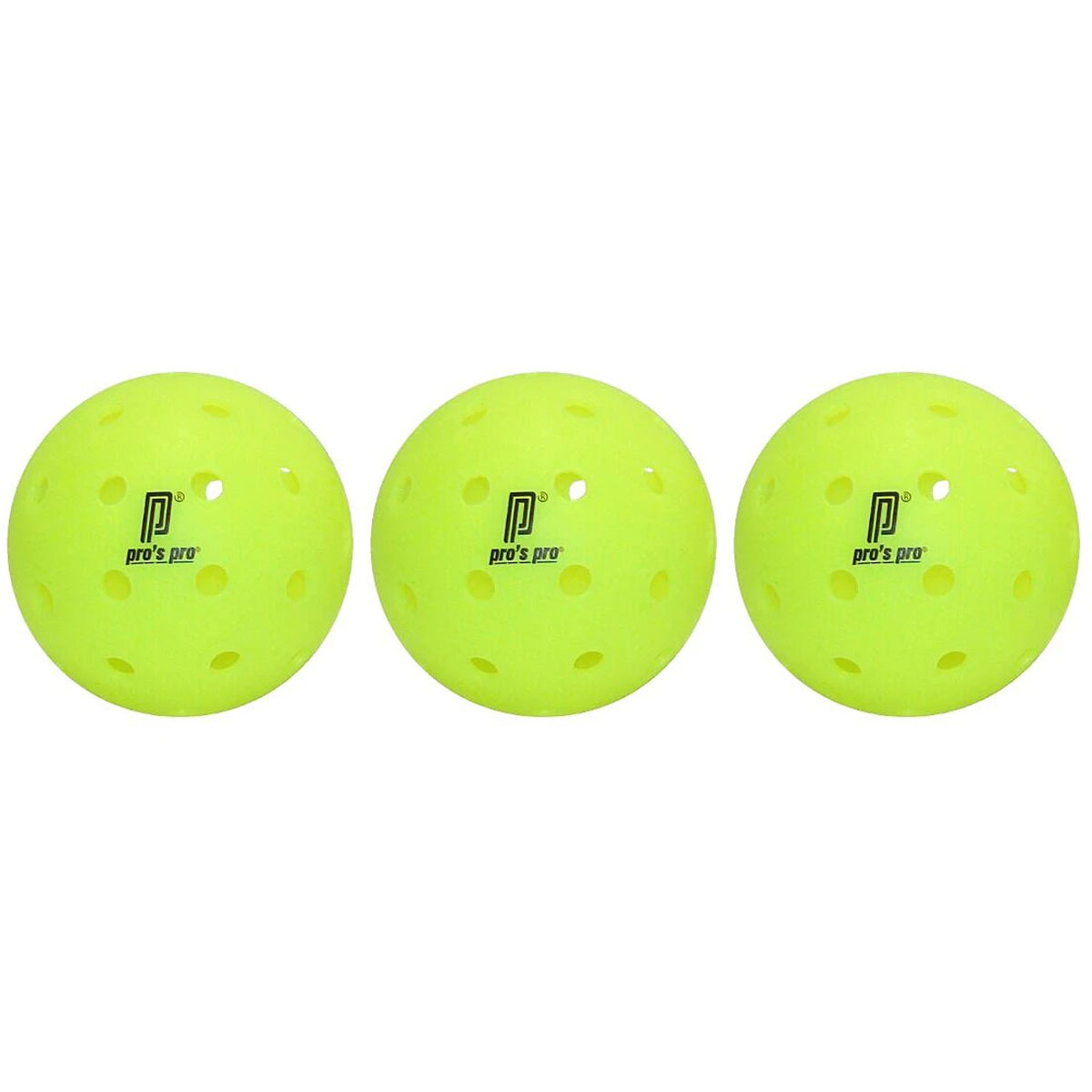 Pack van 3 Pickleballballen Pro'S Pro Outdoor