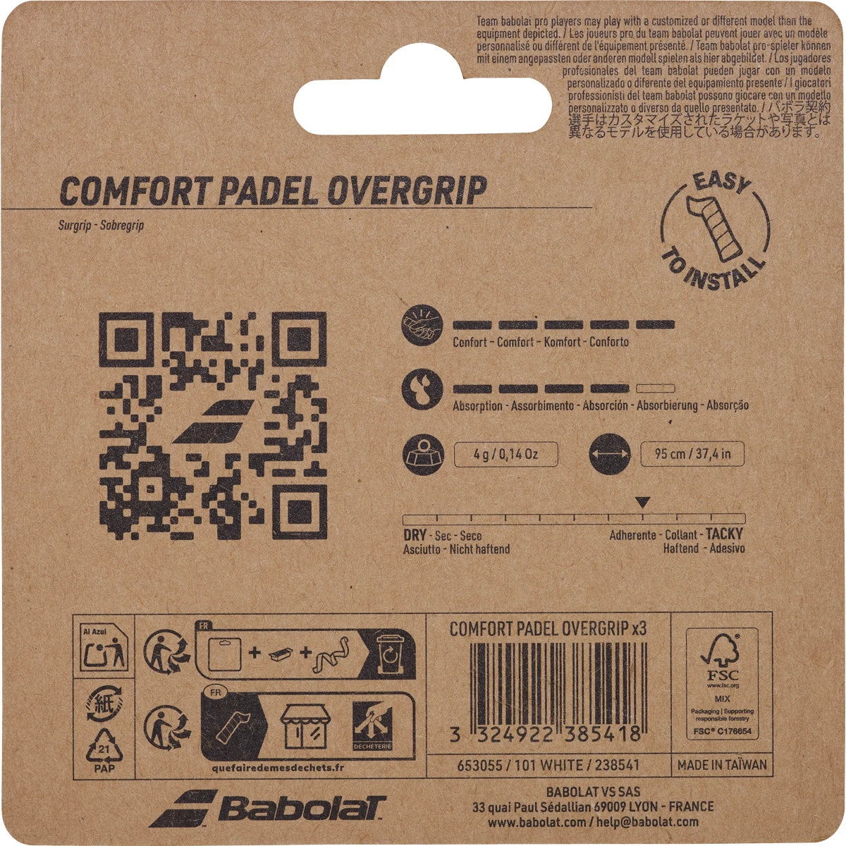 Overgrips Babolat Comfort Padel X3