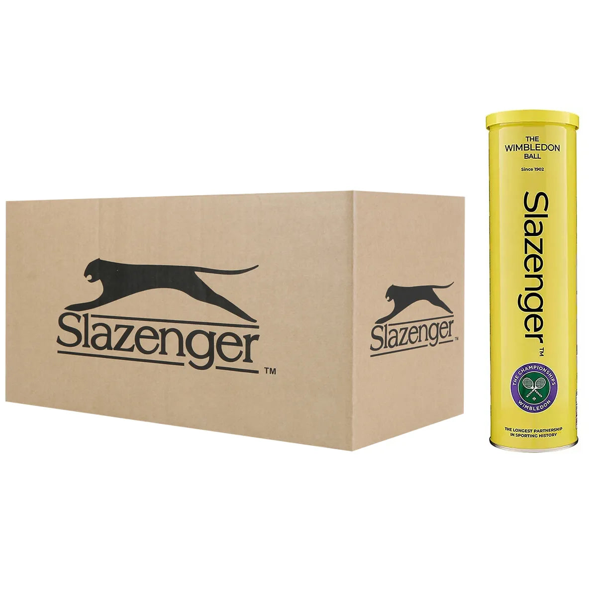 Doos met 18 Tubes van 4 Slazenger Ballen