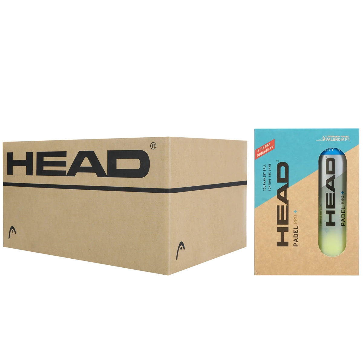 Doos van 12 Packs van 2 Tubes met 3 Head Padel Pro+ Valencia Ballen