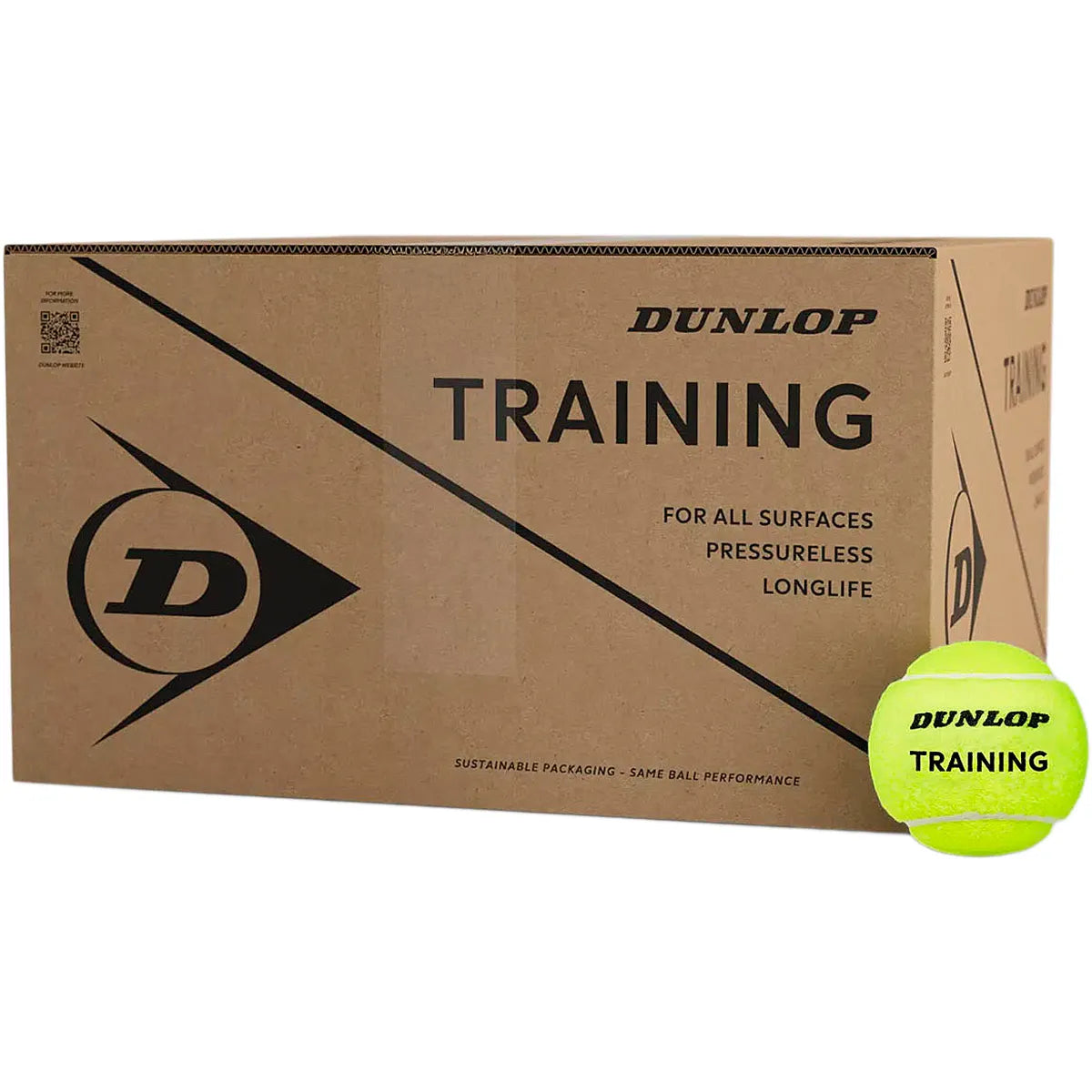 Doos van 72 Dunlop Training Tennisballen