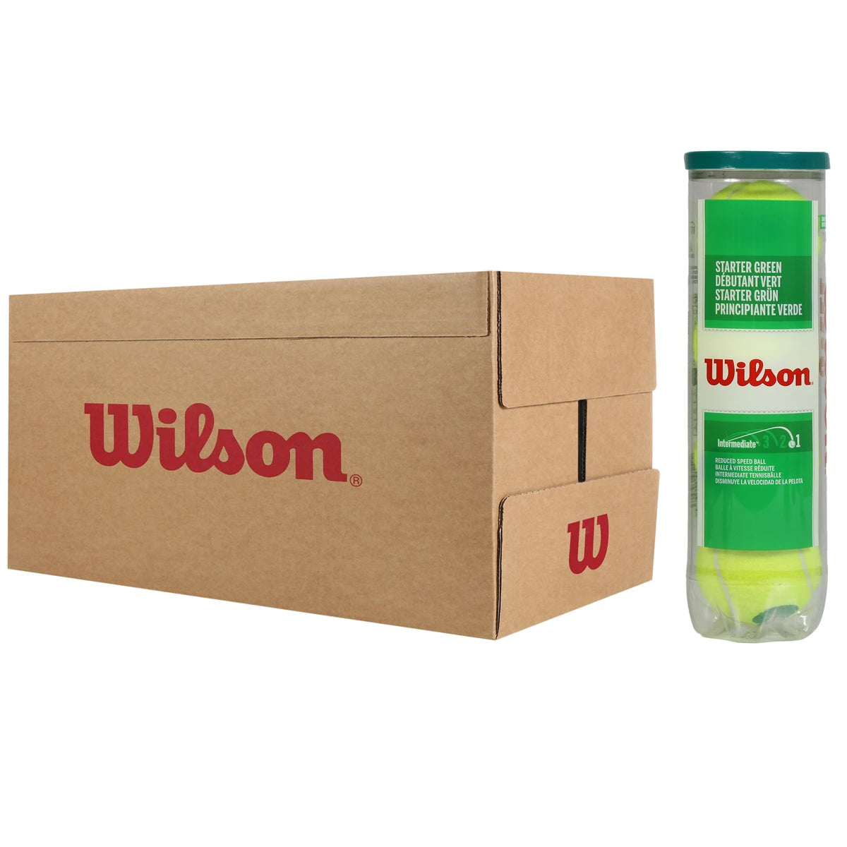 Doos van 18 Tubes met 4 Wilson Starter Play ballen