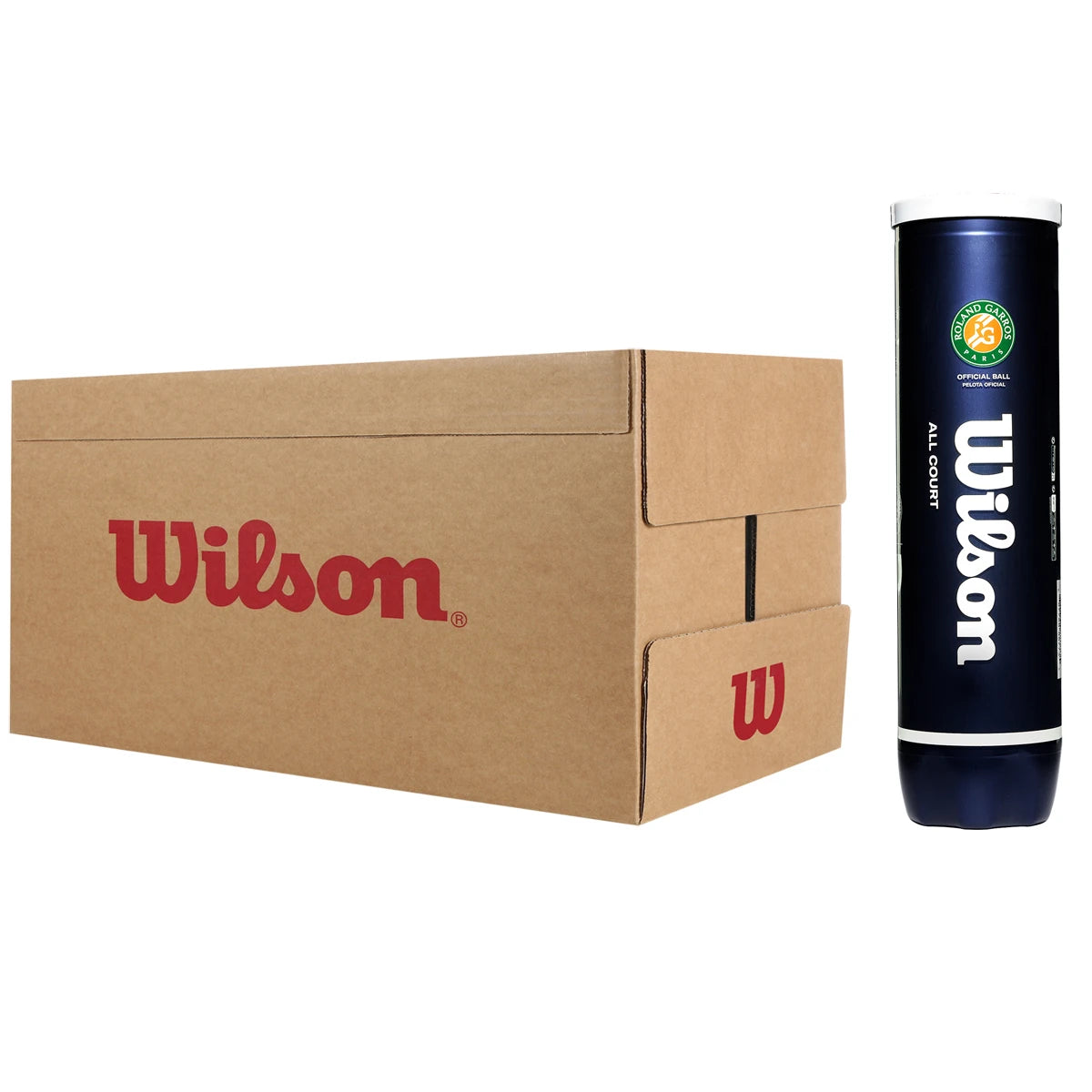 Doos van 18 Tubes met 4 Wilson Roland Garros All Court ballen