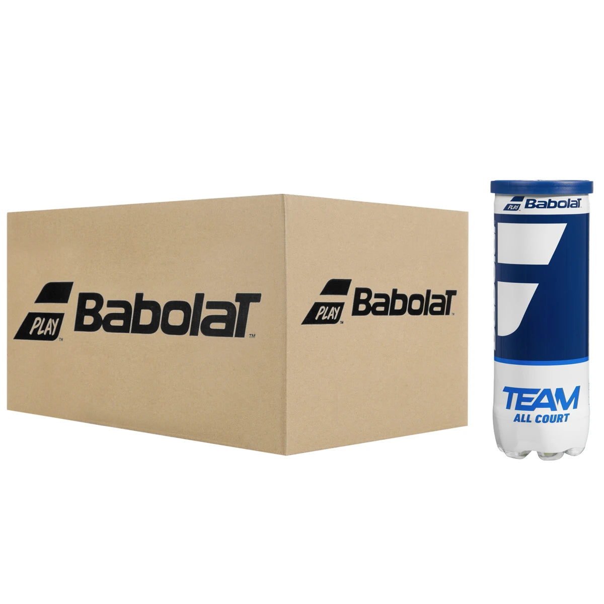 Doos van 24 Tubes met 3 Babolat Team All Court ballen