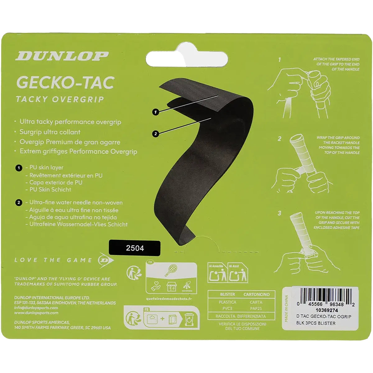 Overgrips Dunlop Gecko-Tac X3