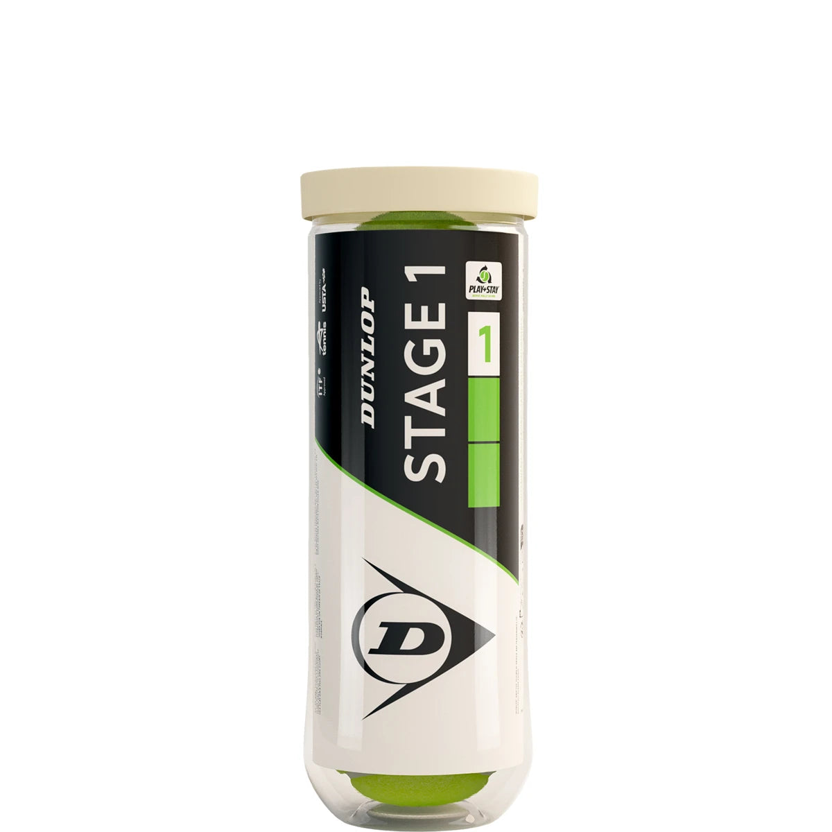 Tube van 3 Dunlop Easy Tennis Stage 1 tennisballen