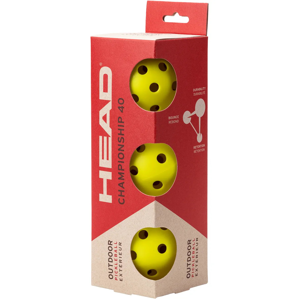 Pack van 3 Head Championship 40 Pickleballballen