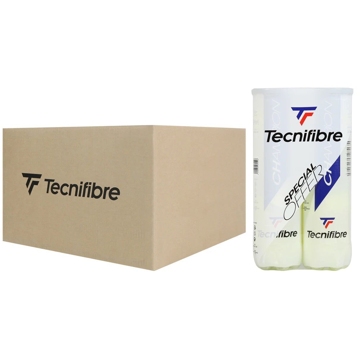 Doos 18 bipacks van 4 Tecnifibre Champion ballen