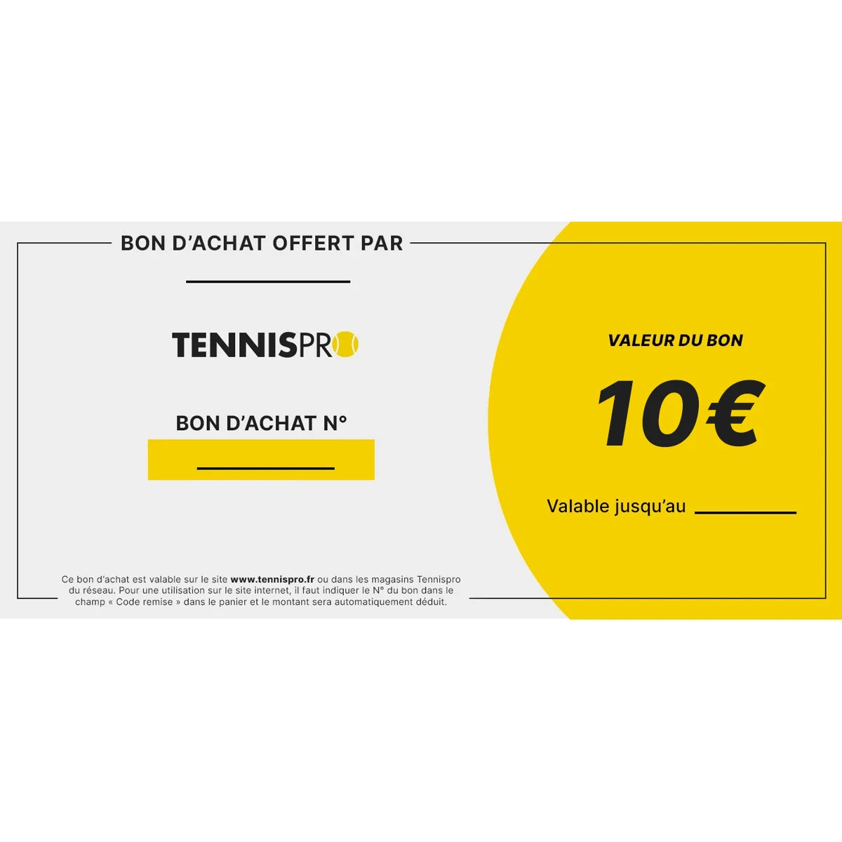 Tennispro Cadeaubon 10€