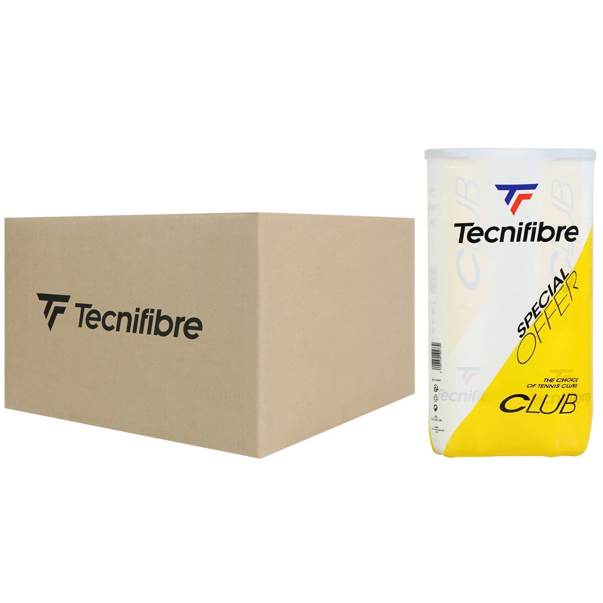 Doos 18 bipacks van 4 Tecnifibre Club ballen