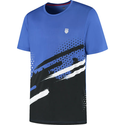 T-Shirt K-Swiss Hypercourt Print Crew Stripe