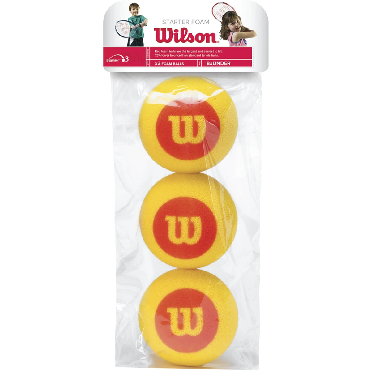 Zakje van 3 Wilson Starter Foam ballen