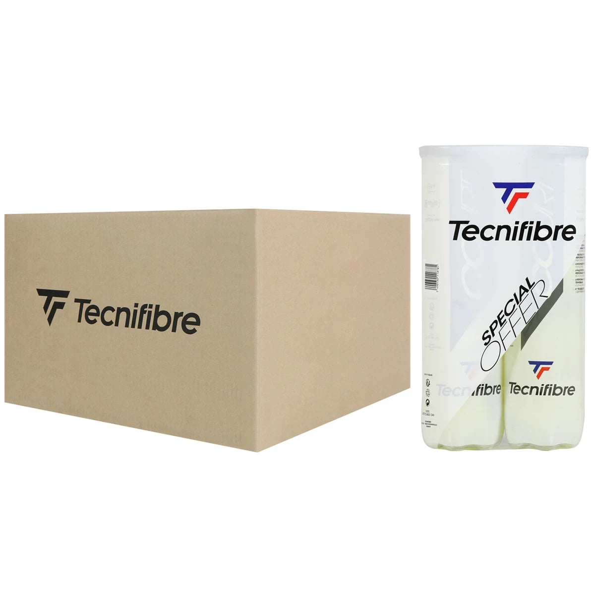 Doos van 18 Bipacks van 4 Tecnifibre Court ballen