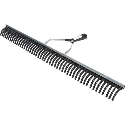 Rubberen Hark Breedte 75 Cm met Houten Steel