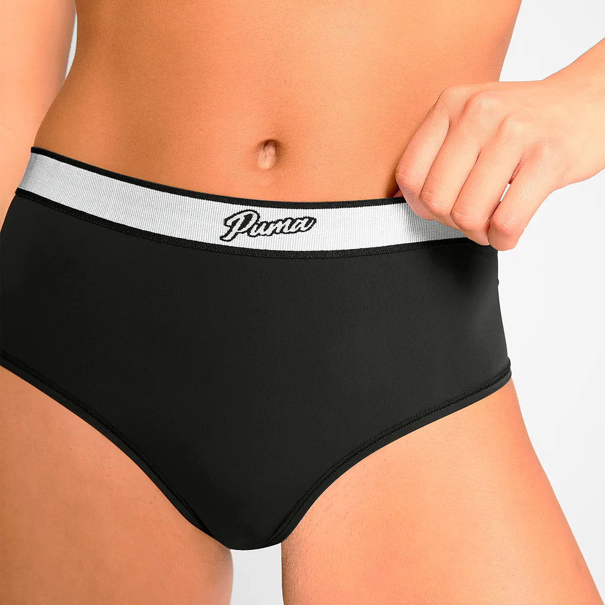 Puma Dames Slip Hoge Taille Braziliaans Microvezel