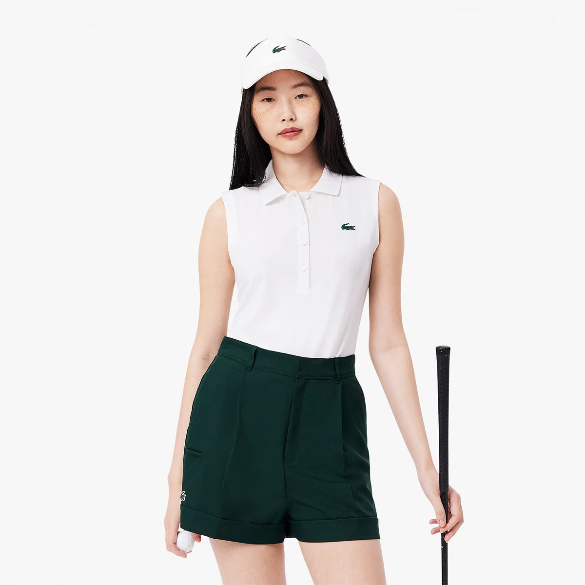 Dames Lacoste Core Performance mouwloze Polo