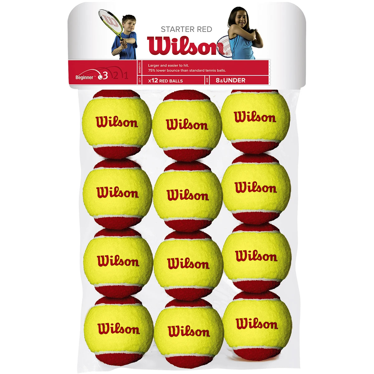 Zakje van 12 Wilson Starter Padelballen