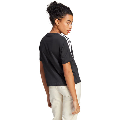 T-Shirt adidas Dames 3 Strepen Crop Top
