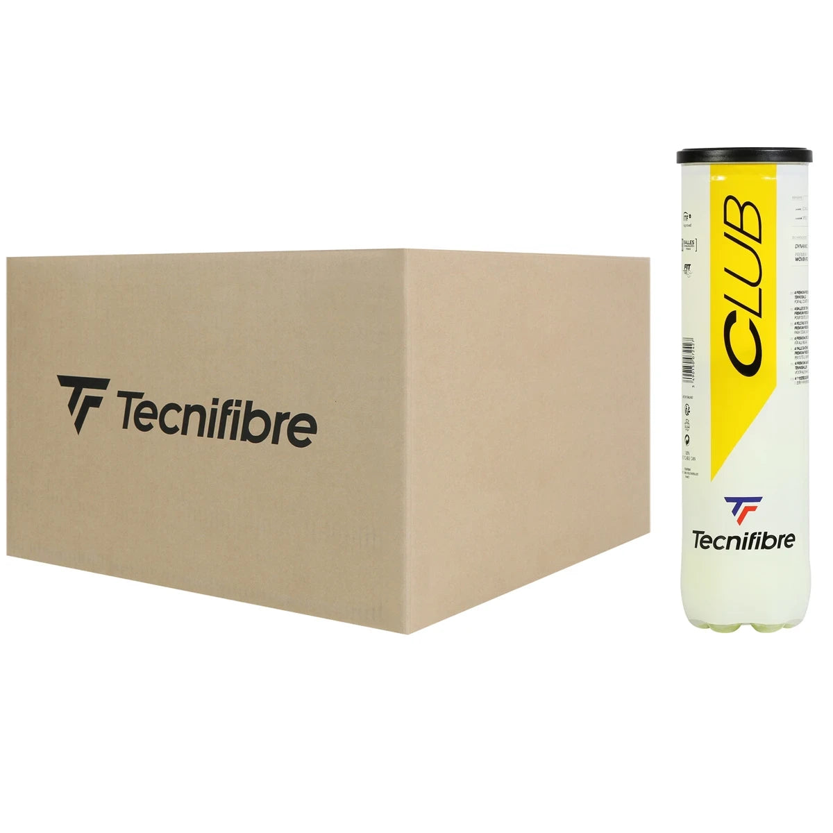Doos van 36 Tubes met 4 Tecnifibre Club ballen