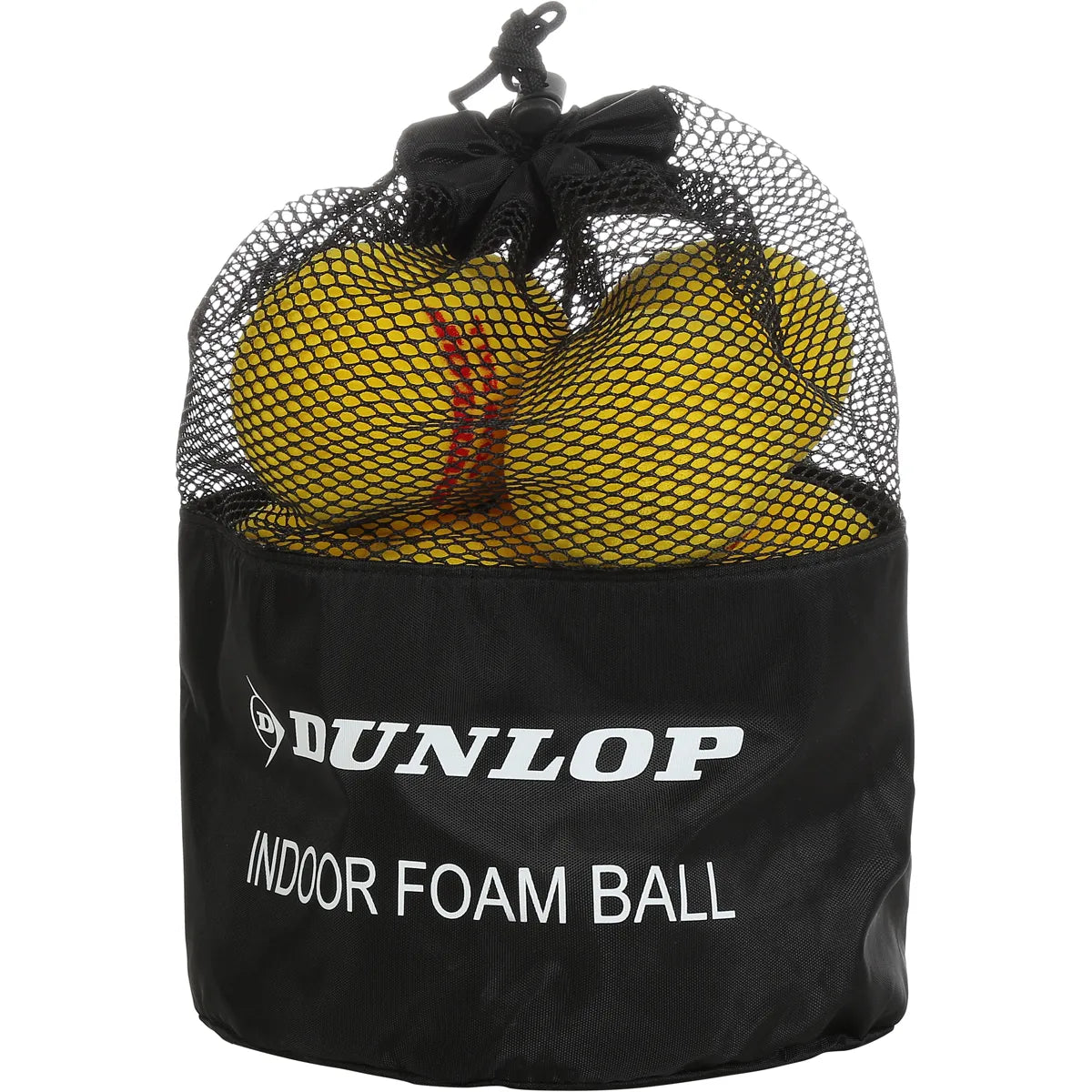 Zakje van 12 Dunlop ballen van schuim voor binnengebruik