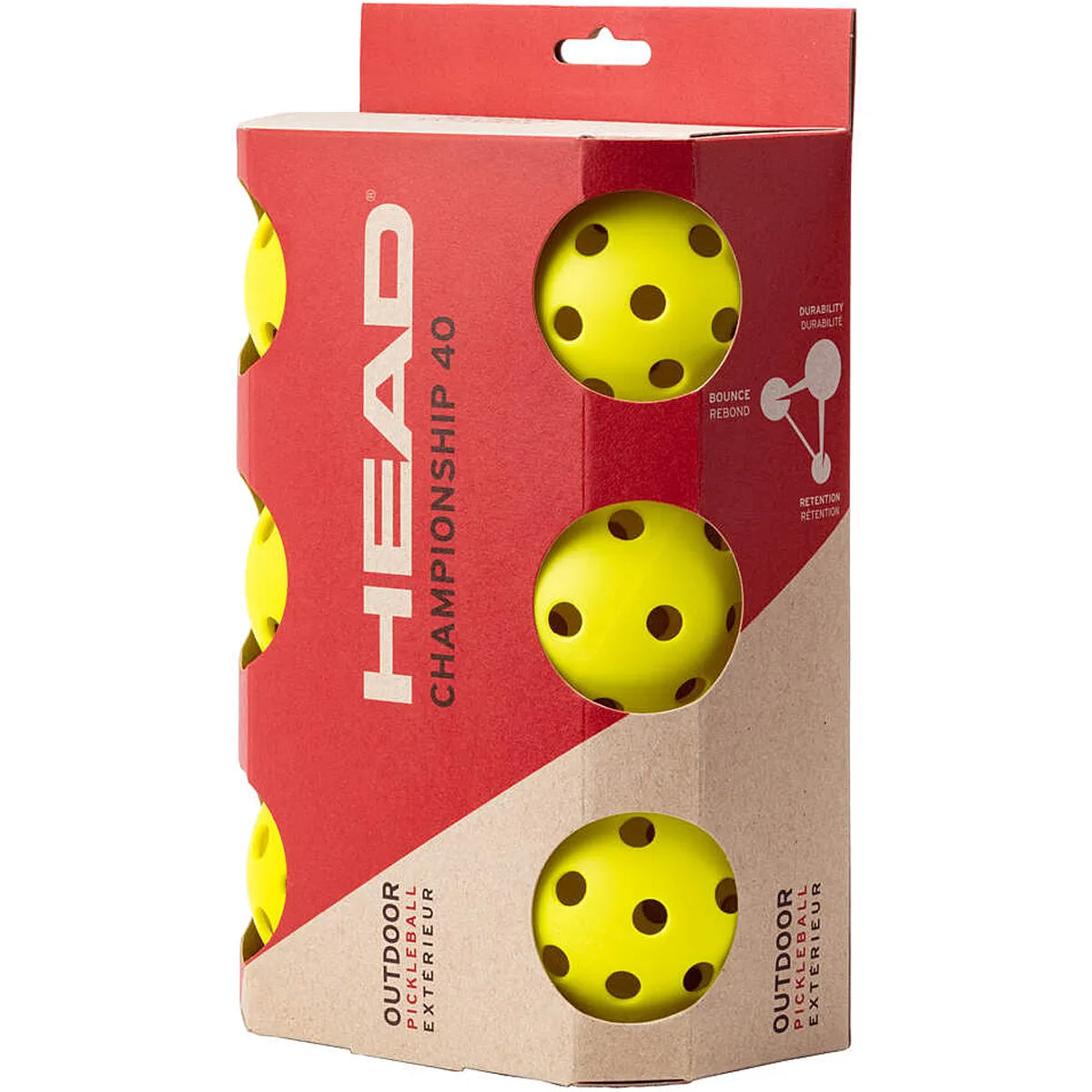 Pack van 6 Pickleballballen Head Championship 40