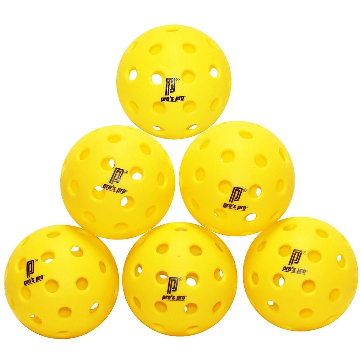 Pak van 6 Pickleballballen Pro'S Pro Outdoor